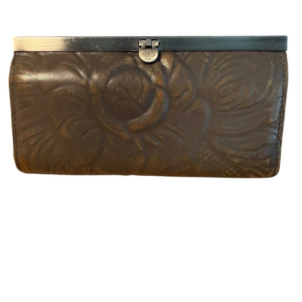 Patricia Nash Embossed Brown leather Wallet